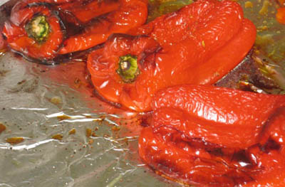 A & LP Foods Italian Deli serving Roasted Peppers.